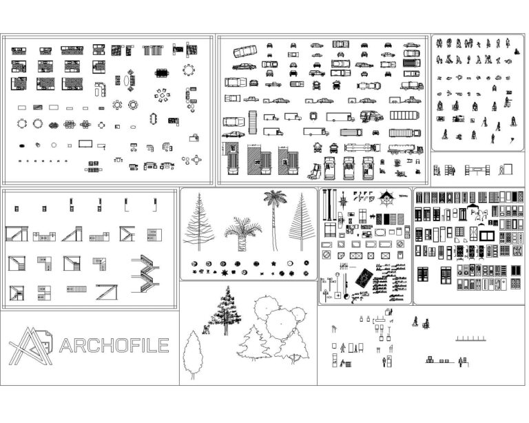 ARCHITECTURE CAD BLOCK FULL PACK furniture blocks