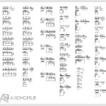 Couches And Pouf CAD Block layout preview