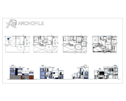 Duplex Floor Plan Pack – Architectural Drawing CAD