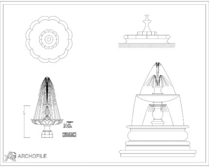 FOUNTAIN CAD BLOCK classic fountain design