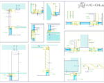 Glass wall details AutoCAD drawing