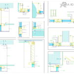 Glass wall details AutoCAD drawing