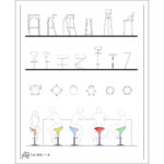 High Chairs For Bar CAD Block preview