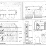 Modern Counter Bar CAD Details plan