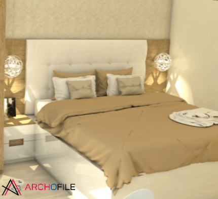 modern double bed 3d model contemporary bedroom