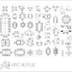 Modern office furniture CAD block