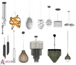 Pendant Lamp Pack SKP Component Front View