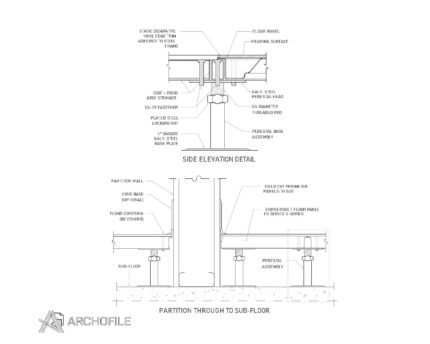Partition Through To Sub Floor Section CAD Detail