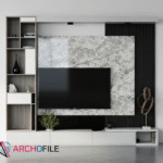 TV Unit 3D Model full view