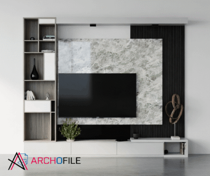 TV Unit 3D Model full view