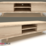 TV Unit 3D Model Front View