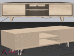 TV Cabinet 3D Model Perspective