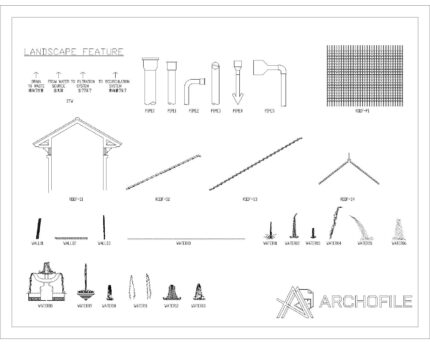 Water Fountain CAD Block preview