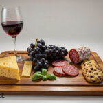 Wine and Cheese Board 3D Model Top View