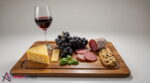 Wine and Cheese Board 3D Model Top View
