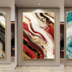 Luxury Art Paint 3D Model Front View