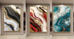 Luxury Art Paint 3D Model Front View