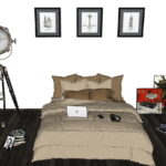 bed with accessories 3d model modern bedroom
