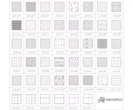 HATCH PACK DWG professional AutoCAD hatch patterns for architectural drawings