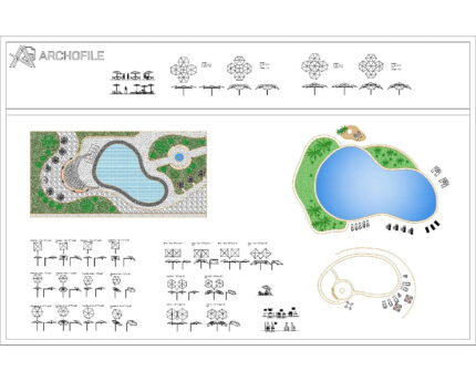 LANDSCAPE CAD BLOCK trees and shrubs