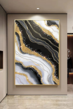 Luxury Art Paint 3D Model on Wall