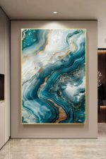 Luxury Art Paint 3D Model Close-Up