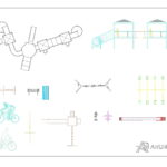PARK FURNITURE CAD BLOCK benches and tables