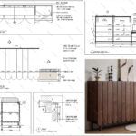 Modern Shoe Cabinet CAD Details plan drawing
