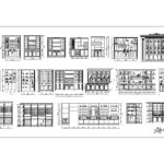 Wine Cabinet CAD Block front view