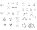 Gym Equipment CAD Drawing