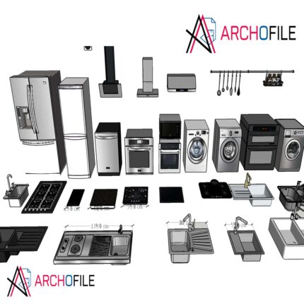 kitchen equipment pack 3d models