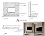 Luxury TV Wall Panel AutoCAD Detail