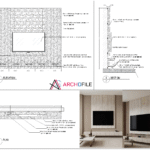 Luxury TV Wall Panel AutoCAD Detail