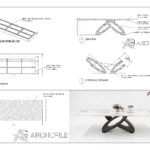 Modern Marble Dining Table CAD Detail Drawing