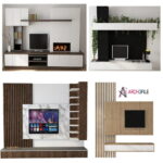 Modern TV Unit Pack 3D Model