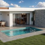 Small Villa Interior Exterior 3D Model
