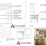 study table joinery drawing autocad detail