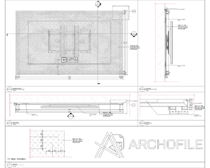 TV Wall CAD Details