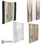 Window Curtain 3D Model interior scene