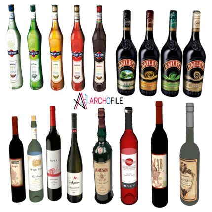 Wine Bottle Component 3D Model