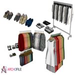 Clothes 3D Model Component hanging garments