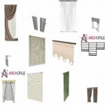 Curtain SketchUp Component window drapes