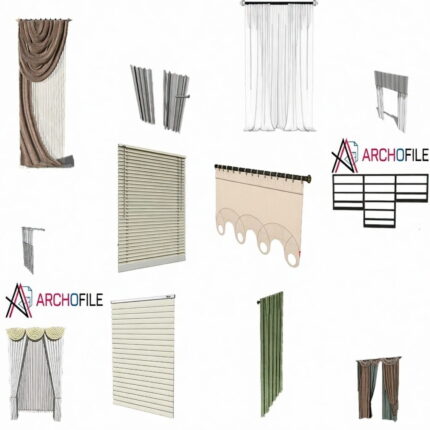 Curtain SketchUp Component window drapes