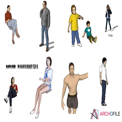 Figure SketchUp Component Human Models