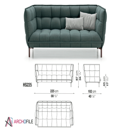 Modern Sofa 3D Model for SketchUp interior