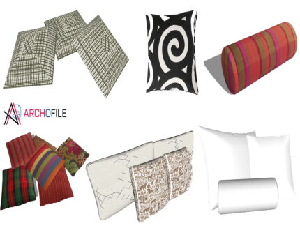 Pillow SketchUp Component realistic cushion model