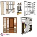 Wardrobe SketchUp Component modern closet model